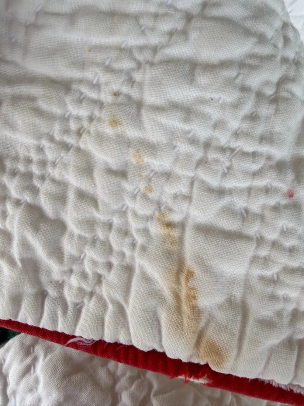 Vintage Bride’s Quilt Hand Stitched Album Quilt Eliza Baile Queen Colorful FLAWS